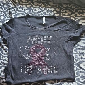 Black 'Fight Like a Girl' T-Shirt